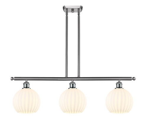 Ballston Three Light Island Pendant in Brushed Satin Nickel (405|516-3I-SN-G124-8)
