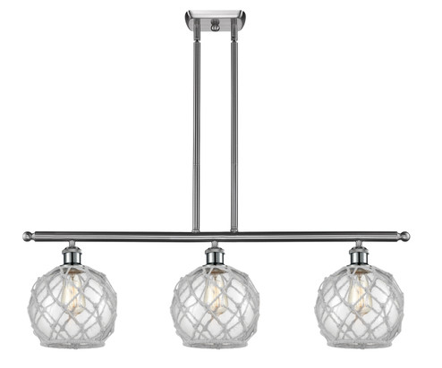 Ballston Three Light Island Pendant in Brushed Satin Nickel (405|516-3I-SN-G122-8RW)