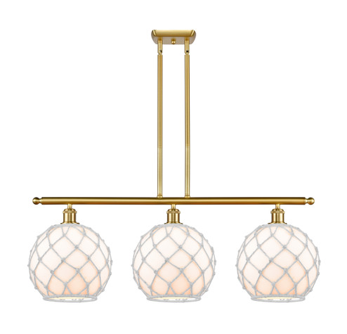 Ballston Three Light Island Pendant in Satin Gold (405|516-3I-SG-G121-10RW)
