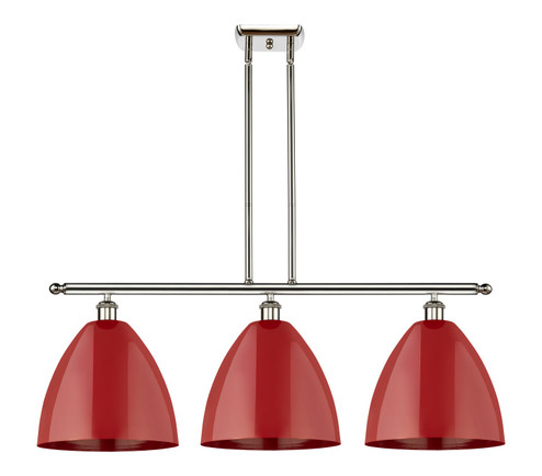 Ballston Three Light Island Pendant in Polished Nickel (405|516-3I-PN-MBD-12-RD)