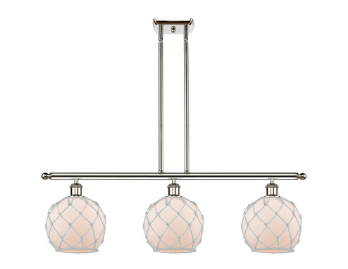 Ballston Three Light Island Pendant in Polished Nickel (405|516-3I-PN-G121-8RW)
