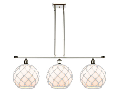 Ballston Three Light Island Pendant in Polished Nickel (405|516-3I-PN-G121-10RW)