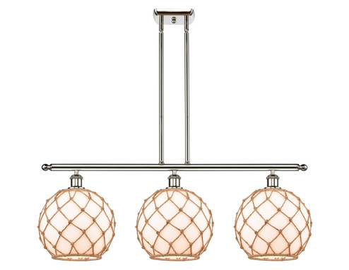 Ballston Three Light Island Pendant in Polished Nickel (405|516-3I-PN-G121-10RB)