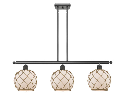 Ballston Three Light Island Pendant in Oil Rubbed Bronze (405|516-3I-OB-G121-8RB)