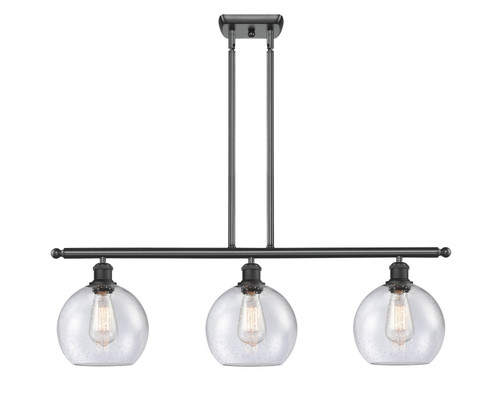 Ballston Three Light Island Pendant in Matte Black (405|516-3I-BK-G124-8)