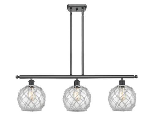 Ballston Three Light Island Pendant in Matte Black (405|516-3I-BK-G122-8RW)