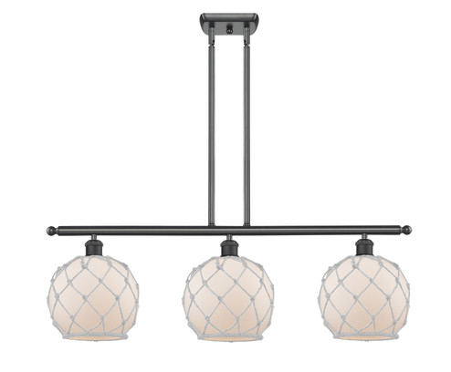 Ballston Three Light Island Pendant in Matte Black (405|516-3I-BK-G121-8RW)