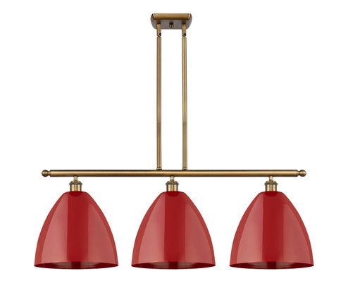 Ballston Three Light Island Pendant in Brushed Brass (405|516-3I-BB-MBD-12-RD)
