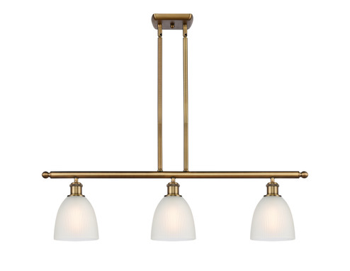 Ballston Three Light Island Pendant in Brushed Brass (405|516-3I-BB-G381)