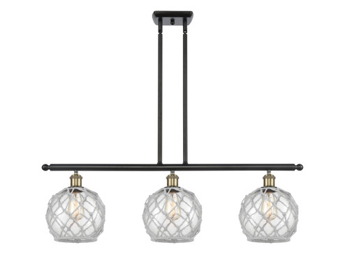 Ballston Three Light Island Pendant in Black Antique Brass (405|516-3I-BAB-G122-8RW)