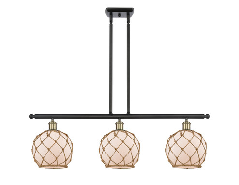 Ballston Three Light Island Pendant in Black Antique Brass (405|516-3I-BAB-G121-8RB)