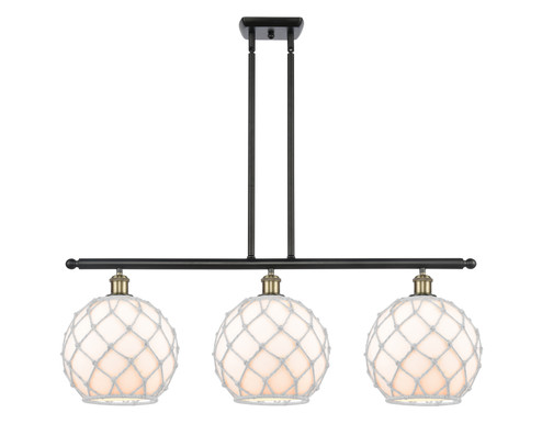 Ballston Three Light Island Pendant in Black Antique Brass (405|516-3I-BAB-G121-10RW)