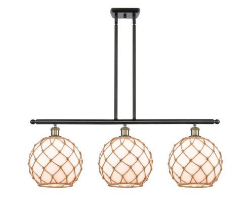 Ballston Three Light Island Pendant in Black Antique Brass (405|516-3I-BAB-G121-10RB)