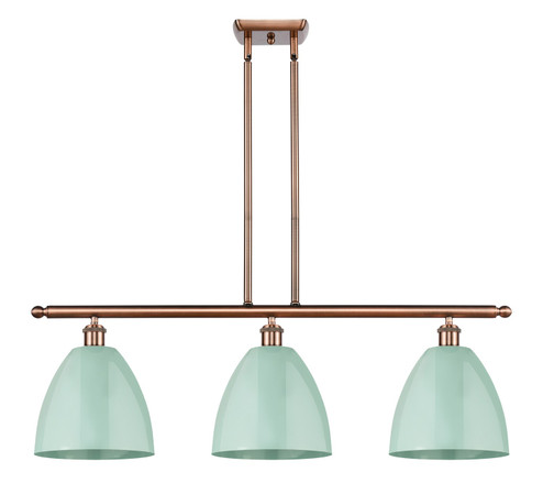 Ballston Three Light Island Pendant in Antique Copper (405|516-3I-AC-MBD-9-SF)