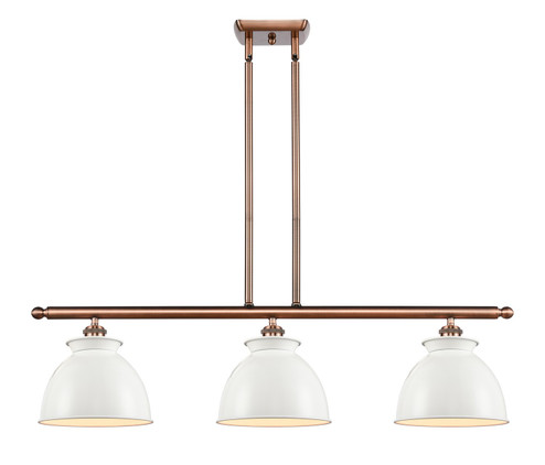 Ballston Three Light Island Pendant in Antique Copper (405|516-3I-AC-M14-W)