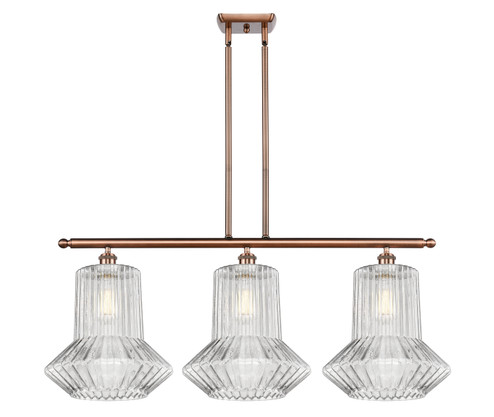 Ballston Three Light Island Pendant in Antique Copper (405|516-3I-AC-G212)