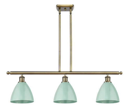 Ballston Three Light Island Pendant in Antique Brass (405|516-3I-AB-MBD-75-SF)