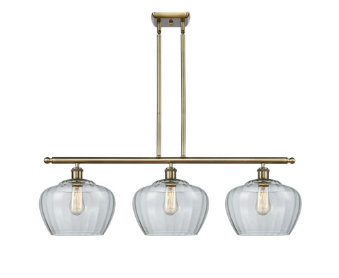 Ballston Three Light Island Pendant in Antique Brass (405|516-3I-AB-G92-L)