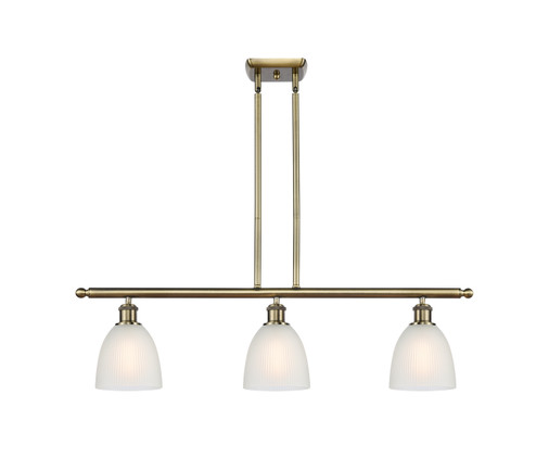 Ballston Three Light Island Pendant in Antique Brass (405|516-3I-AB-G381)