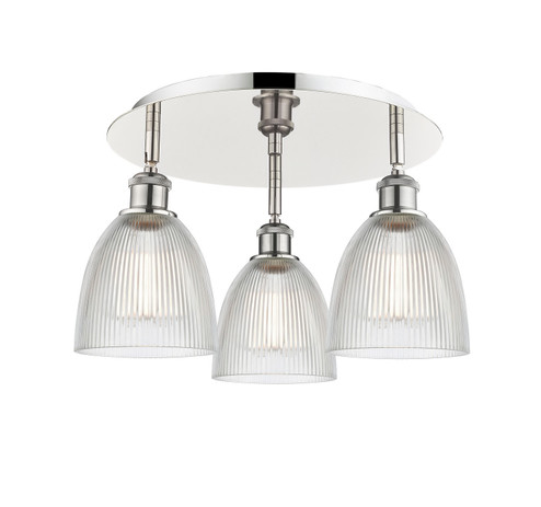 Ballston Three Light Semi-Flush Mount in Polished Nickel (405|516-3C-PN-G382)