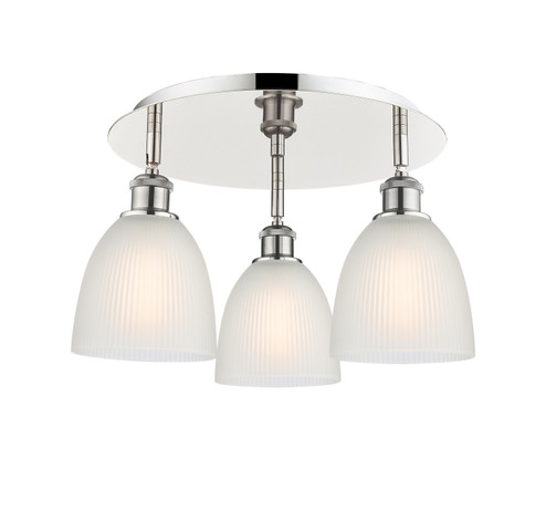 Ballston Three Light Semi-Flush Mount in Polished Nickel (405|516-3C-PN-G381)