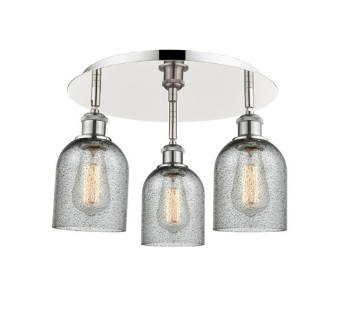 Ballston Three Light Semi-Flush Mount in Polished Nickel (405|516-3C-PN-G257)