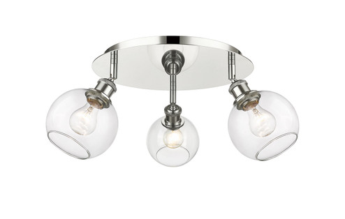 Ballston Three Light Semi-Flush Mount in Polished Nickel (405|516-3C-PN-G122-6)