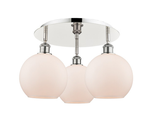Ballston Three Light Semi-Flush Mount in Polished Nickel (405|516-3C-PN-G121-8)