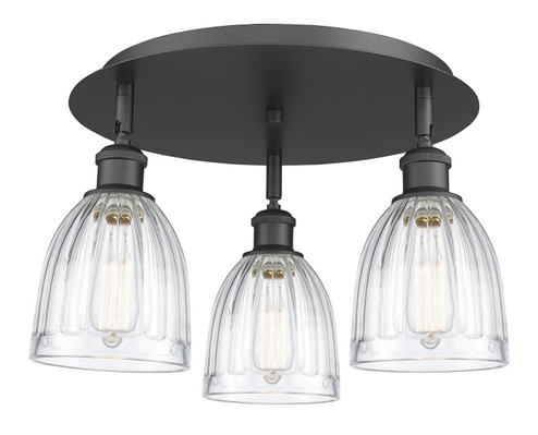 Ballston Three Light Semi-Flush Mount in Matte Black (405|516-3C-BK-G442)
