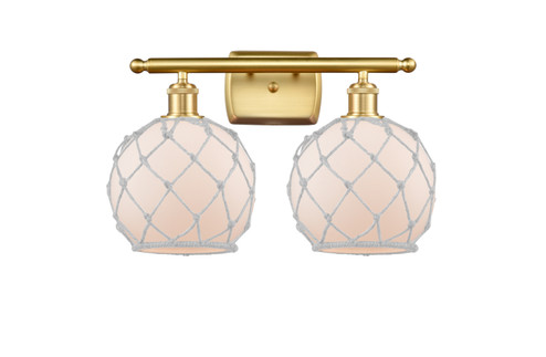 Ballston Two Light Bath Vanity in Satin Gold (405|516-2W-SG-G121-8RW)