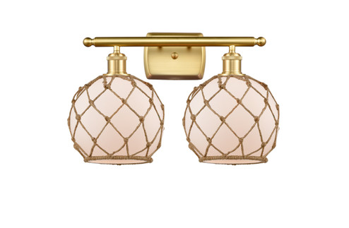 Ballston Two Light Bath Vanity in Satin Gold (405|516-2W-SG-G121-8RB)