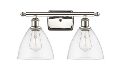 Ballston LED Bath Vanity in Polished Nickel (405|516-2W-PN-GBD-752-LED)
