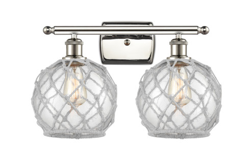 Ballston Two Light Bath Vanity in Polished Nickel (405|516-2W-PN-G122-8RW)