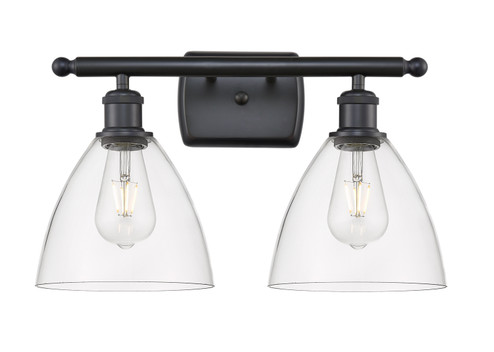 Ballston LED Bath Vanity in Matte Black (405|516-2W-BK-GBD-752-LED)