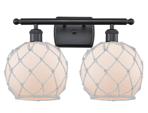 Ballston Two Light Bath Vanity in Matte Black (405|516-2W-BK-G121-8RW)