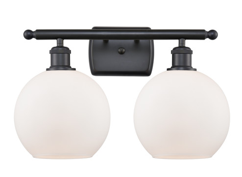Ballston Two Light Bath Vanity in Matte Black (405|516-2W-BK-G121-8) Ballston Two Light Bath Vanity in Matte Black (405|516-2W-BK-G121-8)