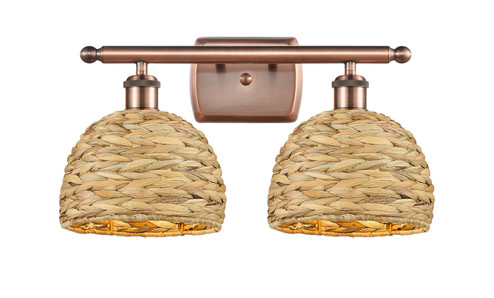 Ballston Two Light Bath Vanity in Antique Copper (405|516-2W-AC-RBD-8-NAT)