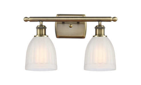 Ballston Two Light Bath Vanity in Antique Brass (405|516-2W-AB-G441)
