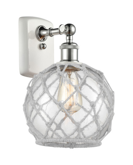 Ballston One Light Wall Sconce in White Polished Chrome (405|516-1W-WPC-G122-8RW)