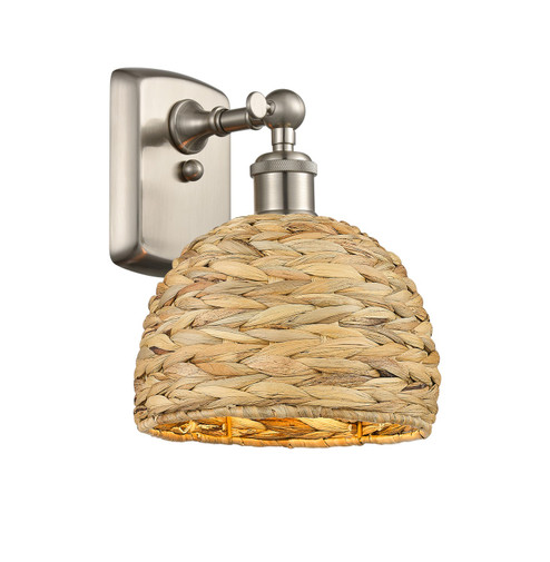 Ballston One Light Wall Sconce in Satin Nickel (405|516-1W-SN-RBD-8-NAT)