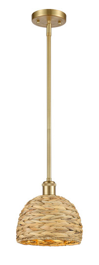 Ballston One Light Mini Pendant in Satin Gold (405|516-1S-SG-RBD-8-NAT)