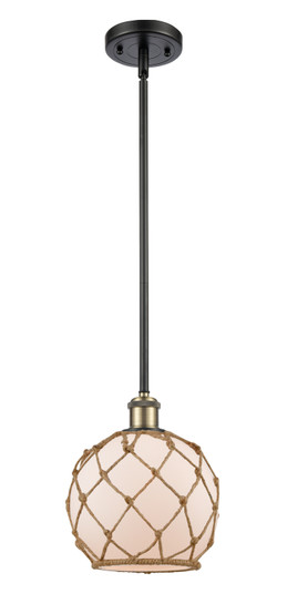 Ballston One Light Mini Pendant in Black Antique Brass (405|516-1S-BAB-G121-8RB)