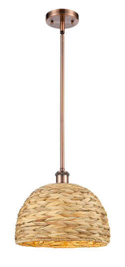 Ballston One Light Pendant in Antique Copper (405|516-1S-AC-RBD-12-NAT)