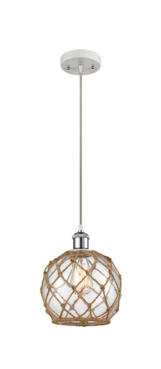 Ballston One Light Mini Pendant in White Polished Chrome (405|516-1P-WPC-G122-8RB)