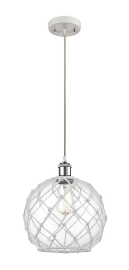 Ballston One Light Mini Pendant in White Polished Chrome (405|516-1P-WPC-G122-10RW)