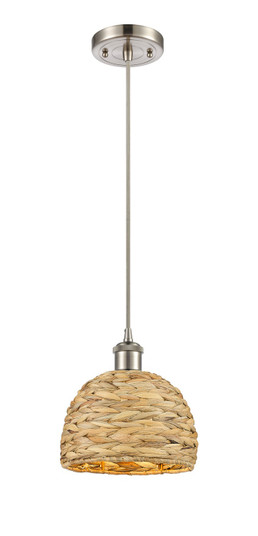 Ballston One Light Mini Pendant in Satin Nickel (405|516-1P-SN-RBD-8-NAT)