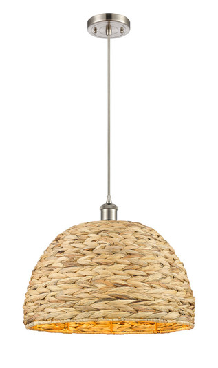 Ballston One Light Mini Pendant in Satin Nickel (405|516-1P-SN-RBD-16-NAT)
