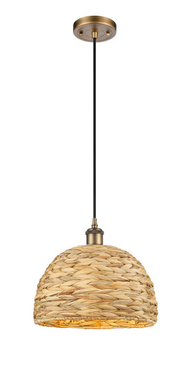 Ballston One Light Mini Pendant in Brushed Brass (405|516-1P-BB-RBD-12-NAT)