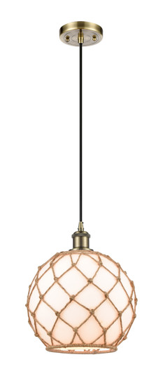 Ballston LED Mini Pendant in Antique Brass (405|516-1P-AB-G121-10RB-LED)