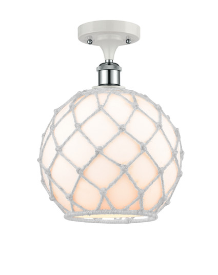 Ballston LED Semi-Flush Mount in White Polished Chrome (405|516-1C-WPC-G121-10RW-LED)